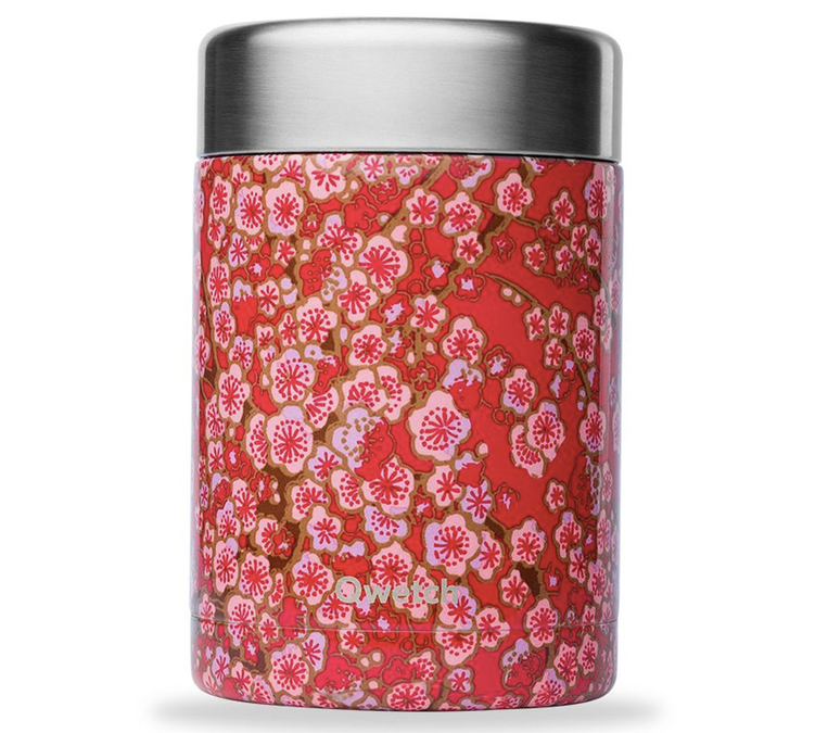 Lunch box isotherme double paroi inox Flower Rouge 34 cl Qwetch