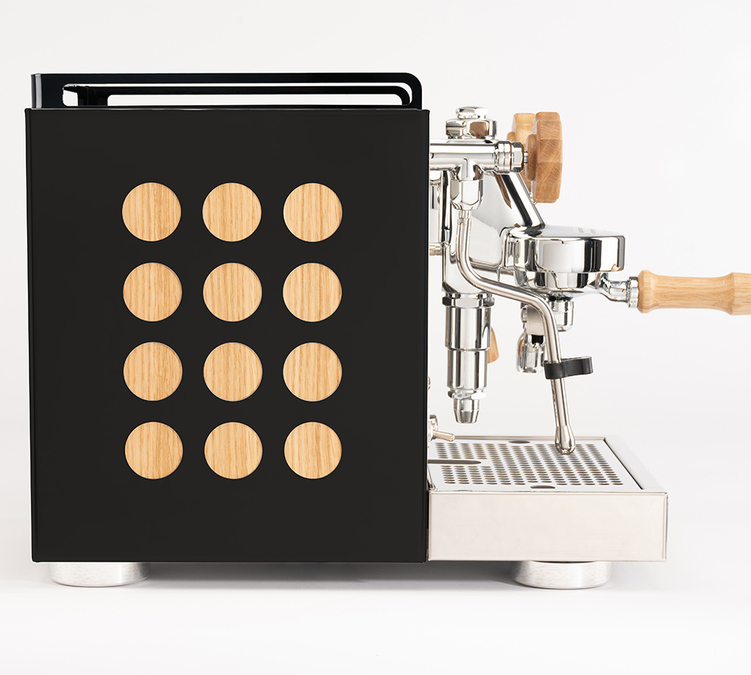 Rocket Appartamento 2.0 noire inserts bois machine expresso Semi-pro