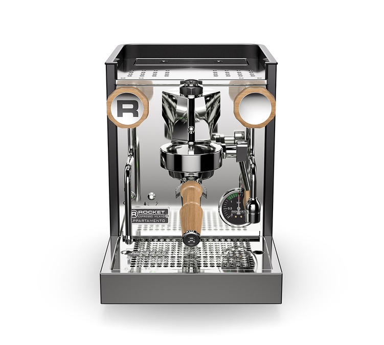 Machine expresso ROCKET Appartamento TCA inserts bois et panneaux noires
