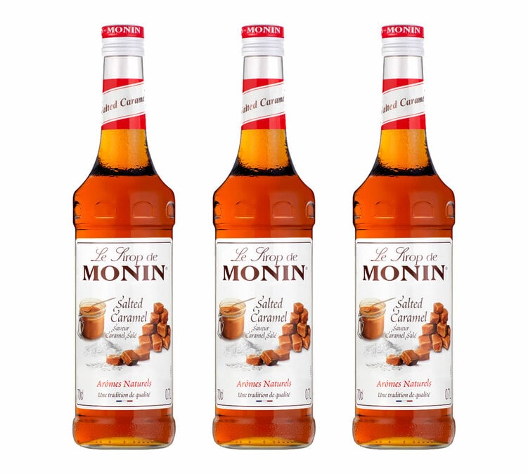 Lot de 3 Sirops Monin - Caramel Salé - 3 x 70cl