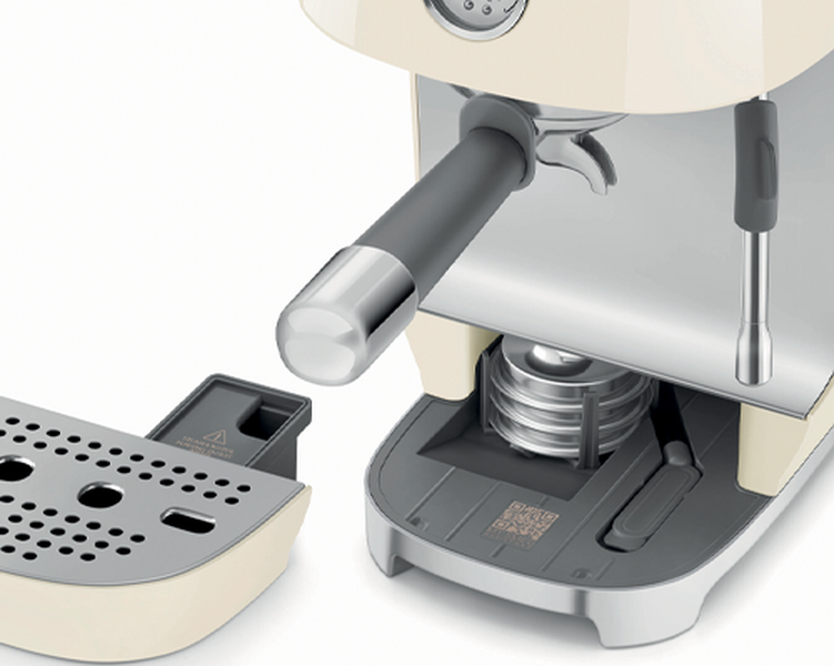 rangement accessoires machine expresso smeg ECF03 crème