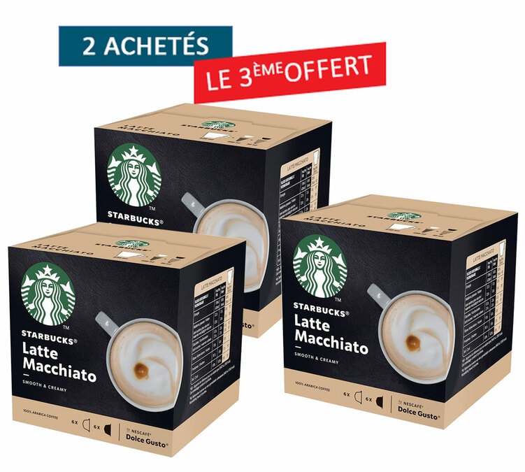 1 Mug Starbucks Offert dès 4 boites de capsules de café Starbucks achetées  –