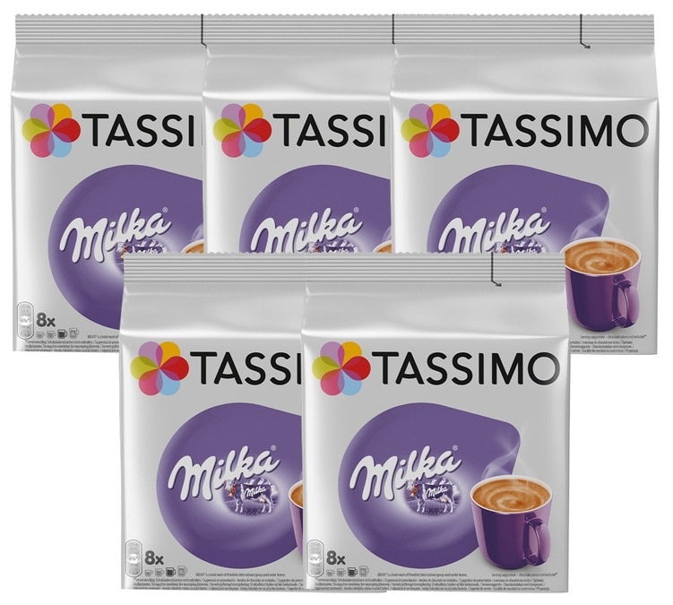 CAPSULES TASSIMO MILKA BOISSON CHOCOLATÉE - 8 BOISSONS, COFFEE WEBSTORE