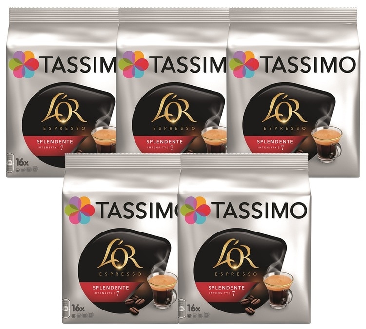 80 T-Discs Café Long Intense L'Or compatibles Tassimo