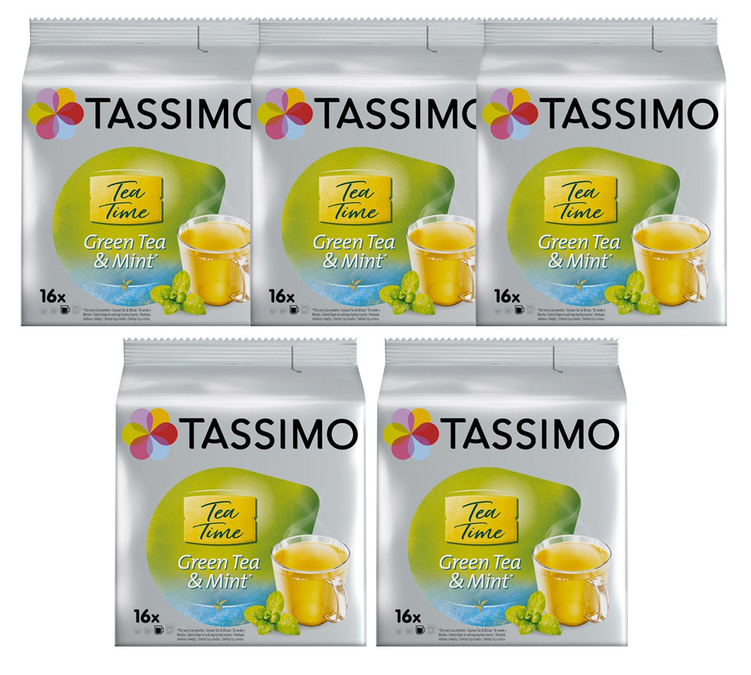 Tassimo pods Twinings Green Tea and Mint 5 x 16 Tassimo TDiscs
