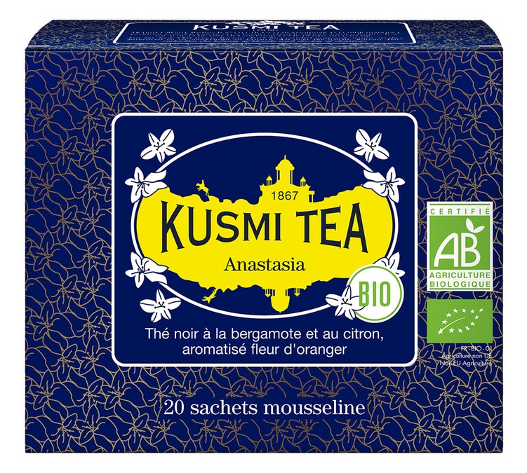 Boîte de 100 sachets de thé Kusmi Tea Bio Assortis - Thé en sachets
