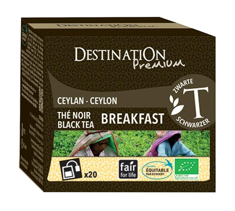 Thé noir bio Breakfast Destination x20 sachets