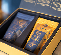 coffret café en grain cradle of coffee 1895 lavazza 2x125g édition limitée