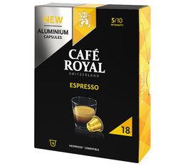 Capsules Aluminium Café Royal Espresso x18 pour Nespresso