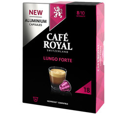 18 capsules Lungo Forte - Nespresso® compatible - CAFE ROYAL