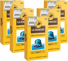 Pack 50 capsules Café Aluminium Decaffeinato compatibles Nespresso® x50 - La Semeuse