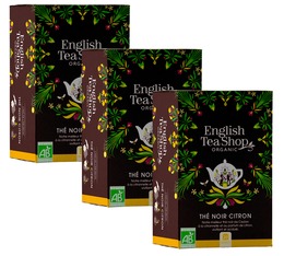 Pack Thé noir Bio Citron - 3x20 sachets - English Tea Shop