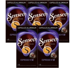 Pack Capsules Espresso n°10 Senseo 5 x 10 compatibles Nespresso®