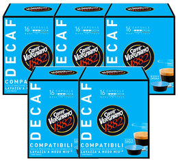 Pack of 80 Lavazza a Modo Mio� compatible Caff� Vergnano Decaffeinated capsules