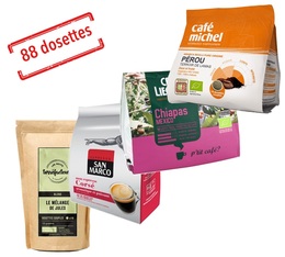 Pack découverte coup de coeur client - dosettes souples compatibles Senseo x 88