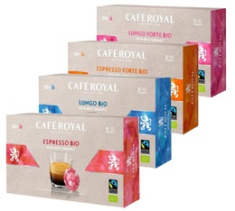 Pack découverte  200 capsules compatibles Nespresso® BIO - CAFE ROYAL Office Pads