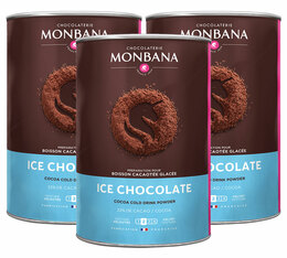 3 Boîtes 800 g - Boisson cacaotée glacée pour professionnels - MONBANA