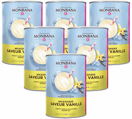 Monbana - Milchgetränk Vanillegeschmack für Geschäftskunden- 6 x 1 kg