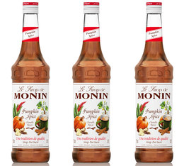 Lot de 3 sirops Monin - Pumpkin Spice (Citrouille Epicée) - 3 x 70cl