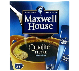Maxwell House Qualité Filtre Décaféiné 25 sticks