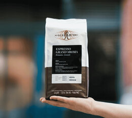 Paquet caf&eacute; en grains Miscela D'Oro Grand'Aroma 2x1kg - blend Arabica Robusta pour espresso