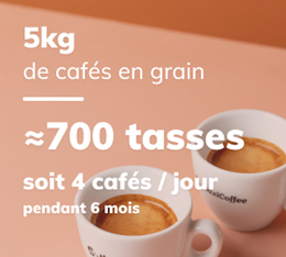 cafe en grain 5 kg grand pack economique pour machine cafe
