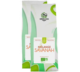 2 x 1 kg - Café en grain - Le Mélange Savanah Bio - GREEN LION COFFEE