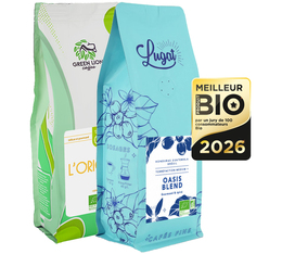 2 x 250 g - Café en grain - Médaillé Meilleur Produit Bio 2026 - MAXICOFFEE