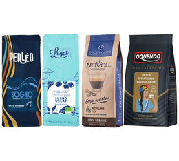 4 x 250 g - Café en grain - Pack Best-sellers décaféinés - MAXICOFFEE