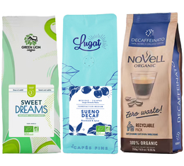 3 x 250 g - Café en grain - Pack Décaféinés Doux et Fruités - MAXICOFFEE 