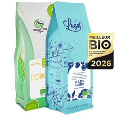 2 x 250 g - Café en grain - Médaillé Meilleur Produit Bio 2026 - MAXICOFFEE