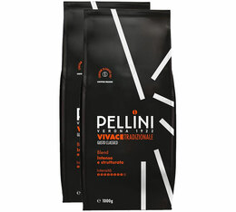 2 x 1 kg - Café en grain - Vivace Tradizionale Intenso  - PELLINI