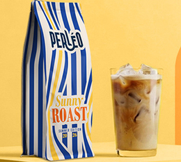 recette de café glacé préparée avec le café en grain Sunny Roast PERLÉO