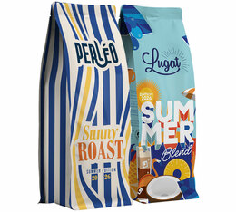 2 x 230 g - Café en grain - Duo de l'été Sunny Roast & Summer Blend - MAXICOFFEE