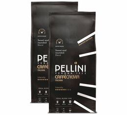 2 x 1 kg - Café en grain - Caffècrema Italiana - PELLINI