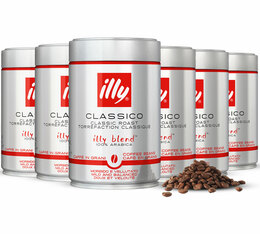 6 x 250 g - Café en grain - Classico - ILLY