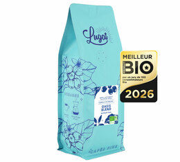 1 kg Café en grain Bio pour professionnels Oasis Blend - Médaillé Meilleur Produit Bio - Cafés Lugat