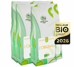 5 Kg Café en grain Bio pour professionnels L'Original - Médaillé Meilleur Produit Bio - Green Lion Coffee