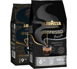 2 x 1 kg - Café en grain - Pack 1 kg Espresso Maestro & 1 kg Espresso Barista Perfetto - LAVAZZA