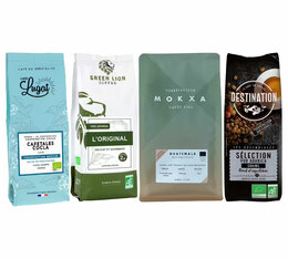 4 x 250g - Café en grain - Pack découverte Bio Made in France