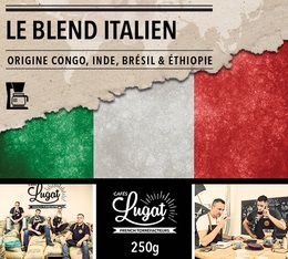 250 g - Café moulu pour cafetière filtre - Le Blend Italien Bio - CAFÉS LUGAT