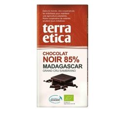 Tablette Chocolat Noir 85% Madagascar Bio - 100 g - TERRA ETICA