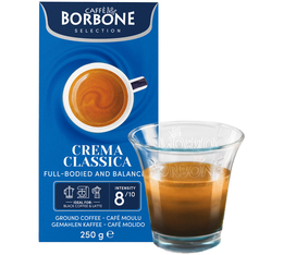 lot de 2 paquets de café moulu Crema Classica Blend Caffè Borbone 2 x 250 g