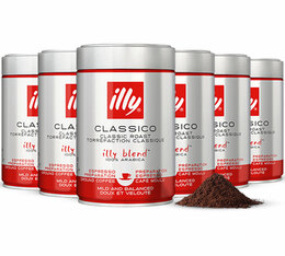 6 x 250 g - Café moulu - Classico pour expresso - ILLY