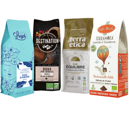 4 x 250g - Café moulu - Pack découverte top cafés français - MAXICOFFEE