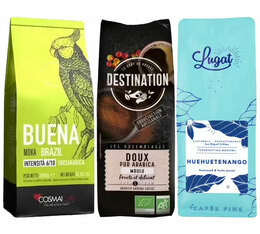 750 g - Café moulu - Pack découverte Saveurs Gourmandes - MAXICOFFEE
