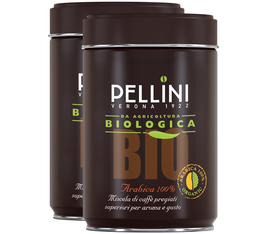 2 x 250 g - Café moulu - Bio 100% Arabica - PELLINI