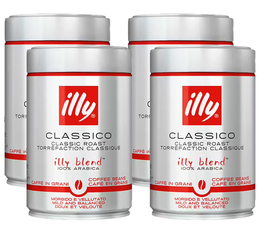 4 x 250 g - Café en grain - Torréfaction Classico - ILLY