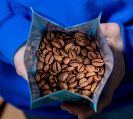paquet de cafe en grain frais lugat garantissant une tasse aromatique et gourmande