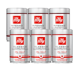 Illy Coffee Beans Duo Classico and Intenso Espresso - 6 x 250g